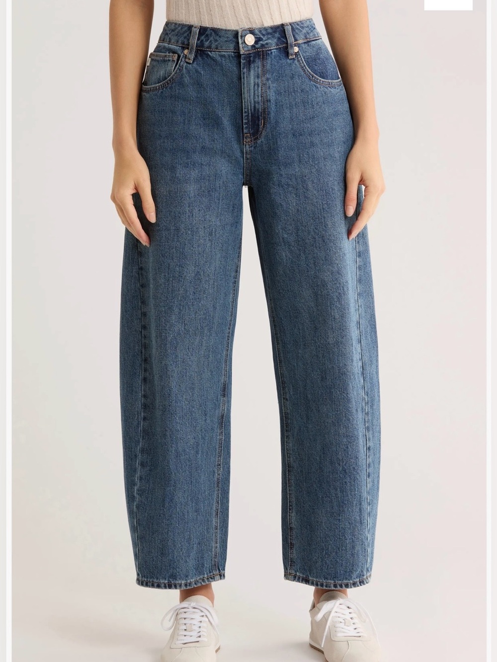Seven7 Gusset High Waist Ankle Barrel Jeans